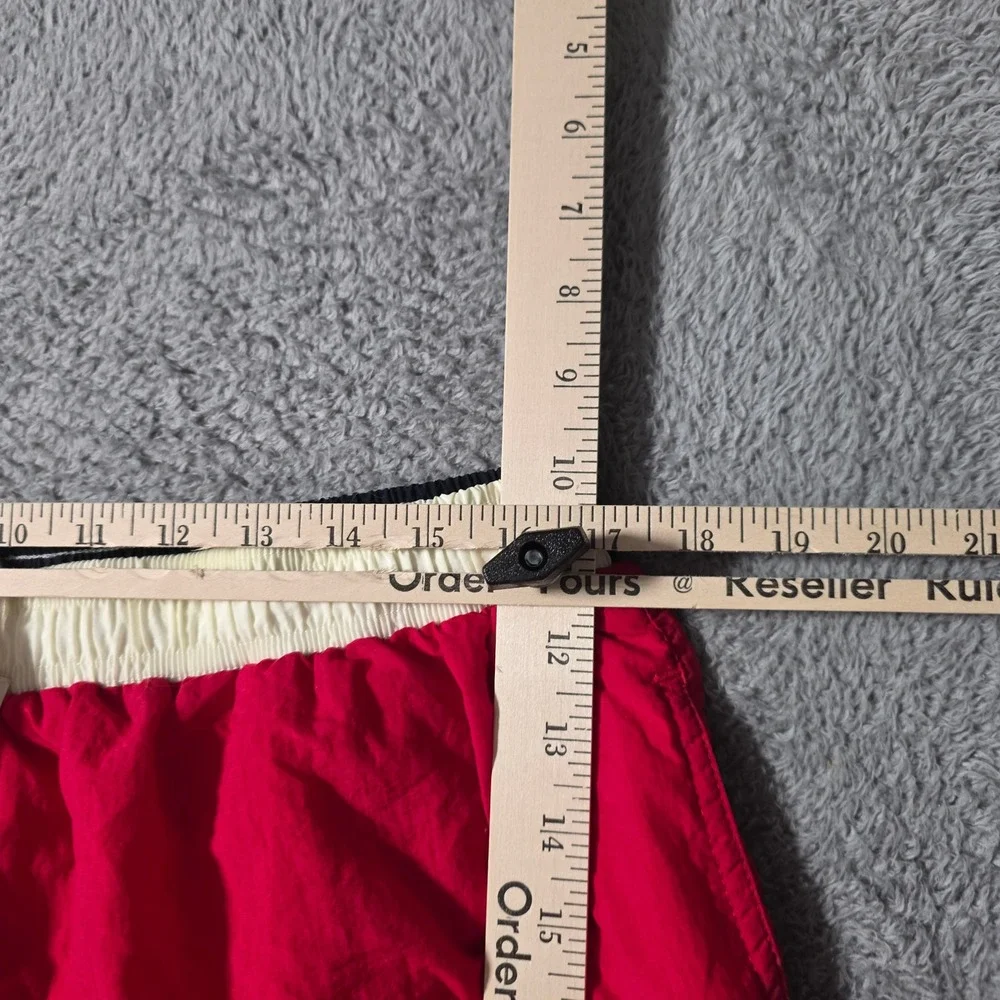 Naturalife Mens XL Swim Trunks Red Colorblock Waist Nylon Mesh Lined Shorts
